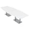 Skutchi Designs 45 in W, 144 in L, 29 in H, Engineered Wood Top, White HAR-BOT-46x143-DOU-XD09 - alternate 1